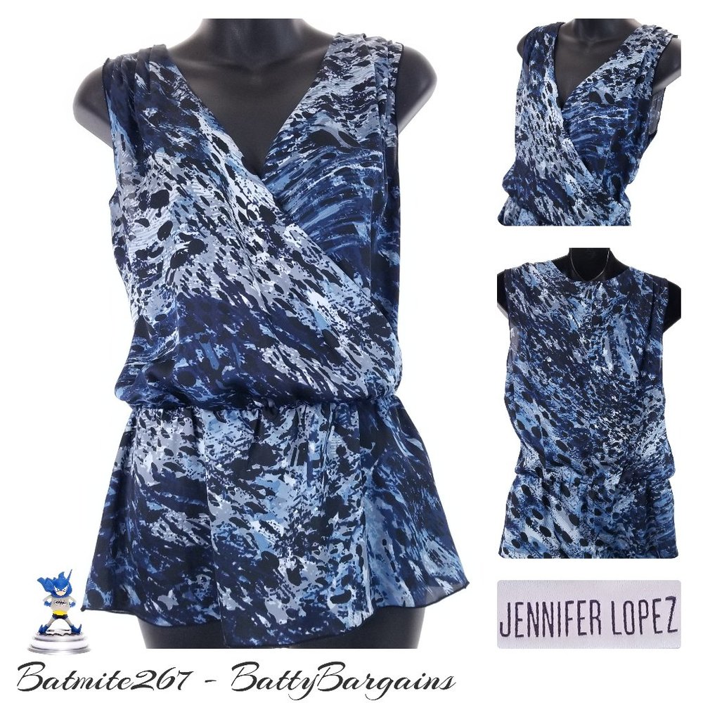 M J.Lo Wrap BoHo Print Cute Sleeveless Women's Top